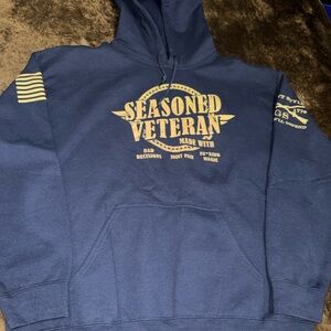 Grunt Style Blue Seasoned Veteran Hoodie